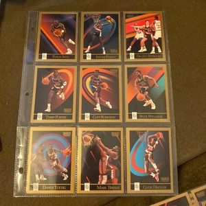 NBA Portland trailblazers trading cards skybox lot of 9 cards